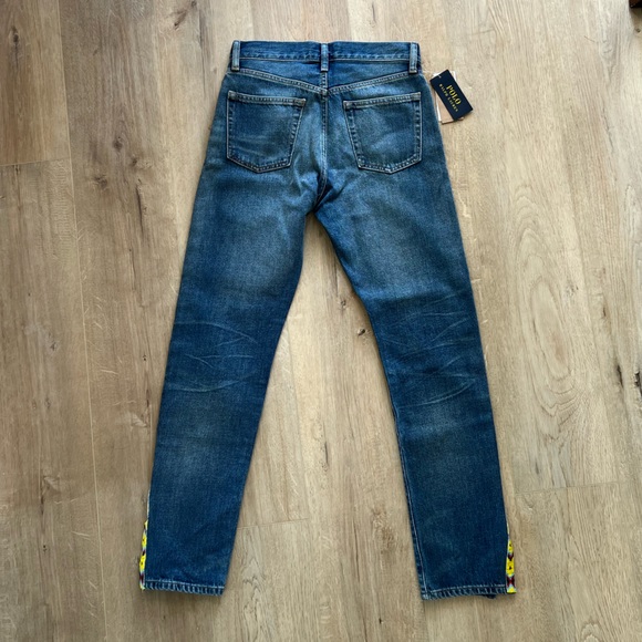 NWT Ralph Lauren Polo Callen High Rise Slim Beaded Jeans - Picture 3 of 5
